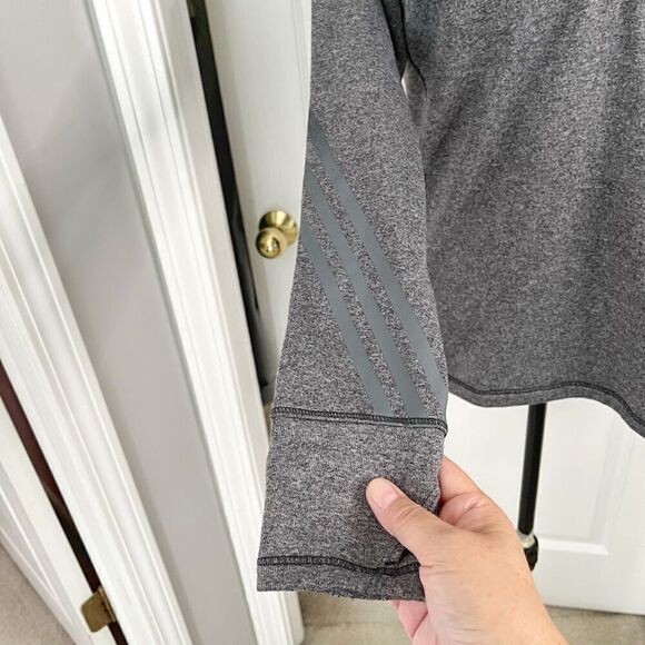 Adidas 1/2 Zip Long Sleeve Fitted Pullover Sweatshirt Jacket - Picture 6 of 14